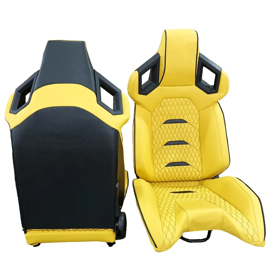 

1085 Interior Accessories Luxury Leather Bucket Adjustable Sport Vehicle Racing Car Seats