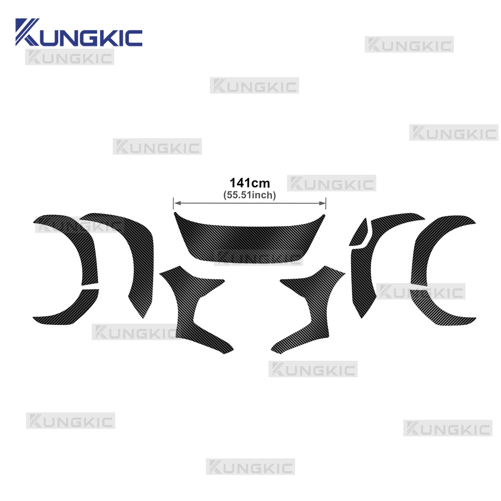 TPU for Toyota BZ4X 2024 2025 Gloss Carbon Fiber Textured Car Wheel Arches Front Hood Engine Bonnet  Paint Protection Film