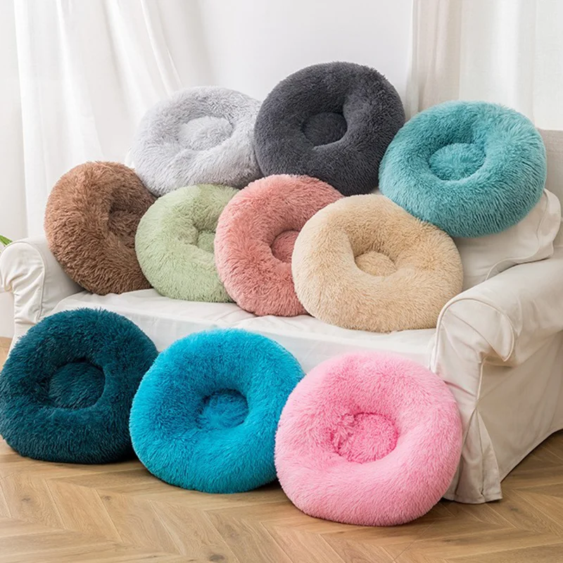 Pet Dog Bed Comfortable Donut Cuddler Round Dog Kennel Ultra Soft Washable Dog and Cat Cushion Bed Winter Warm Sofa Hot Sell