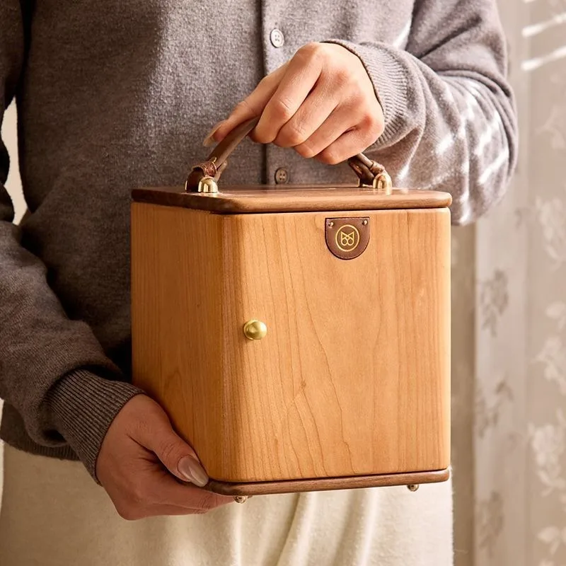 Luxury Jewelry Box Wooden Jewelry Organizer Box Exquisite Earring Necklace Storage Boxes Portable Jewelrys Storages Boxes