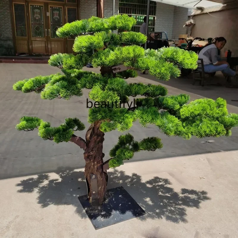 

Welcome pine simulation pine shopping mall hotel decorative modeling welcome pine landscape ornament