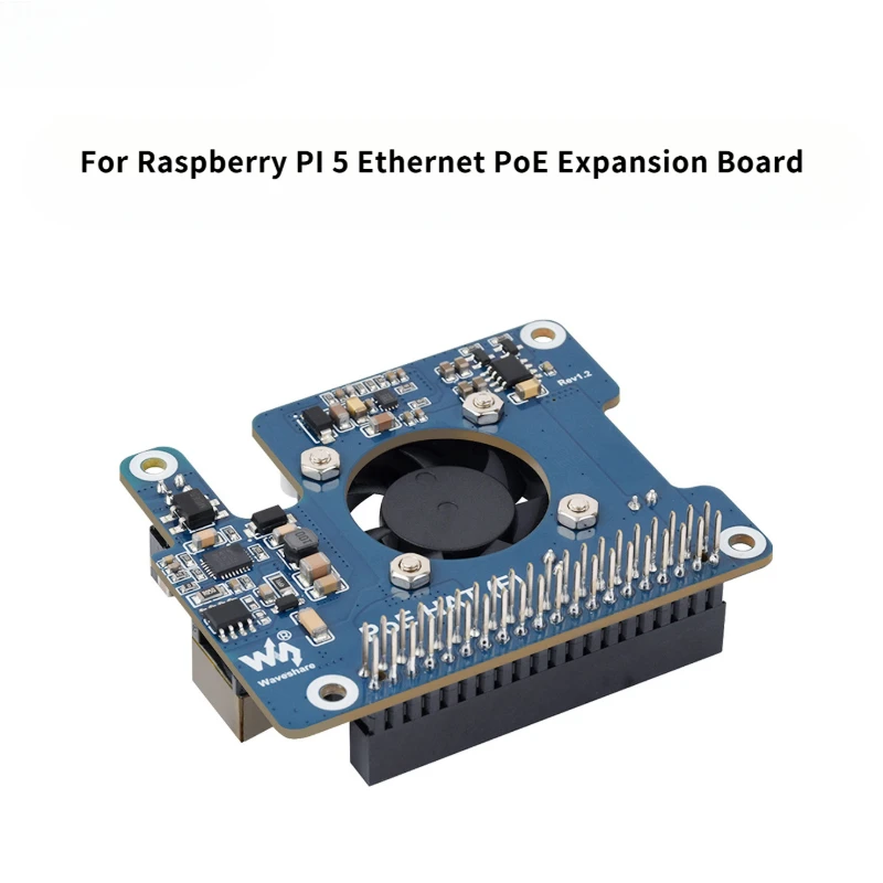 

Плата расширения источника питания Raspberry PI 5 Ethernet Poe поддерживает 802.3af/at с охлаждающим вентилятором и радиатором.