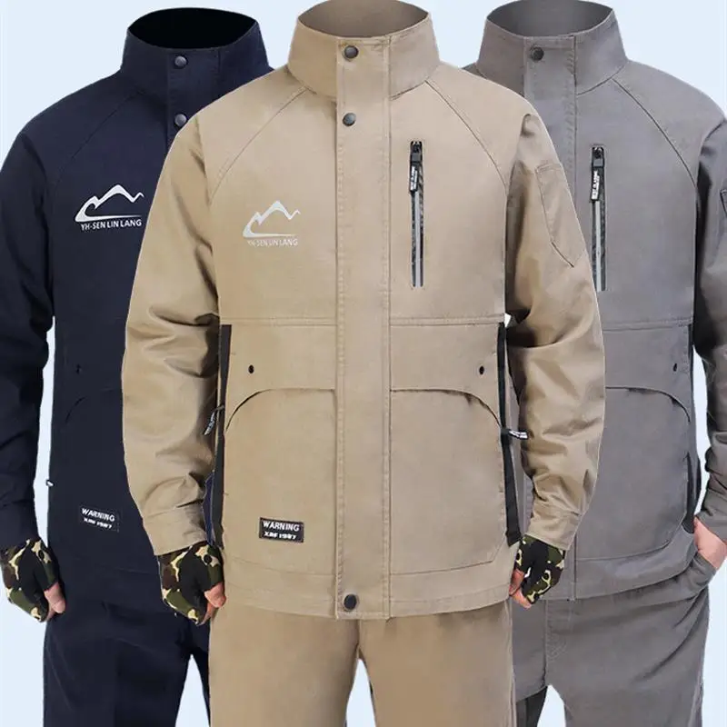 

Новый комплект рабочей формы из чистого хлопка 2026 года: Сварочная защитная одежда для мужчин, устойчивая к износу и ожогам, весенняя коллекция.