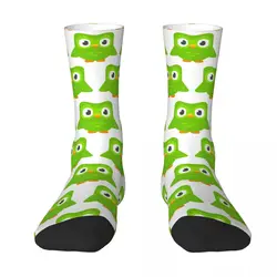 Duolingo Owl Duo Socks Harajuku Super Soft Stockings All Season Long Socks Accessories for Man's Woman's Gifts