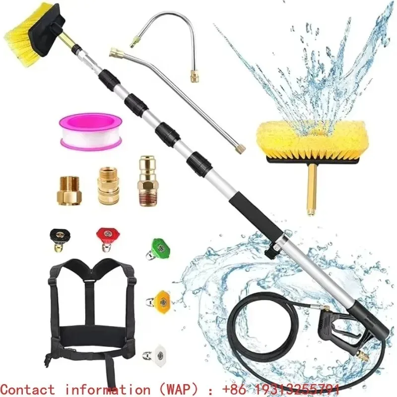 24ft Pressure Washer Extension Wand Cleaner Heavy Telescopic Power Washer Wand Spray Extension Pole Lance