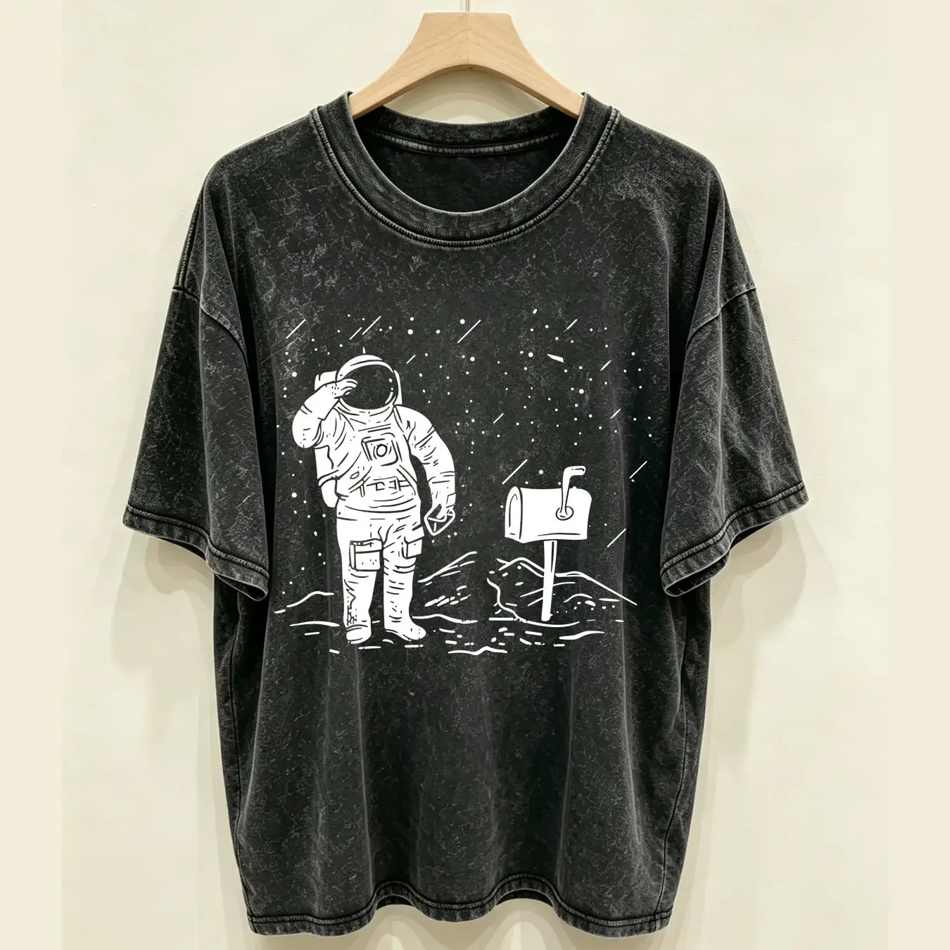 washed T Shirt Postal Worker Funny For Delivery Mailman Astronaut long or short sleeves vintage Washed designer clothes Soft