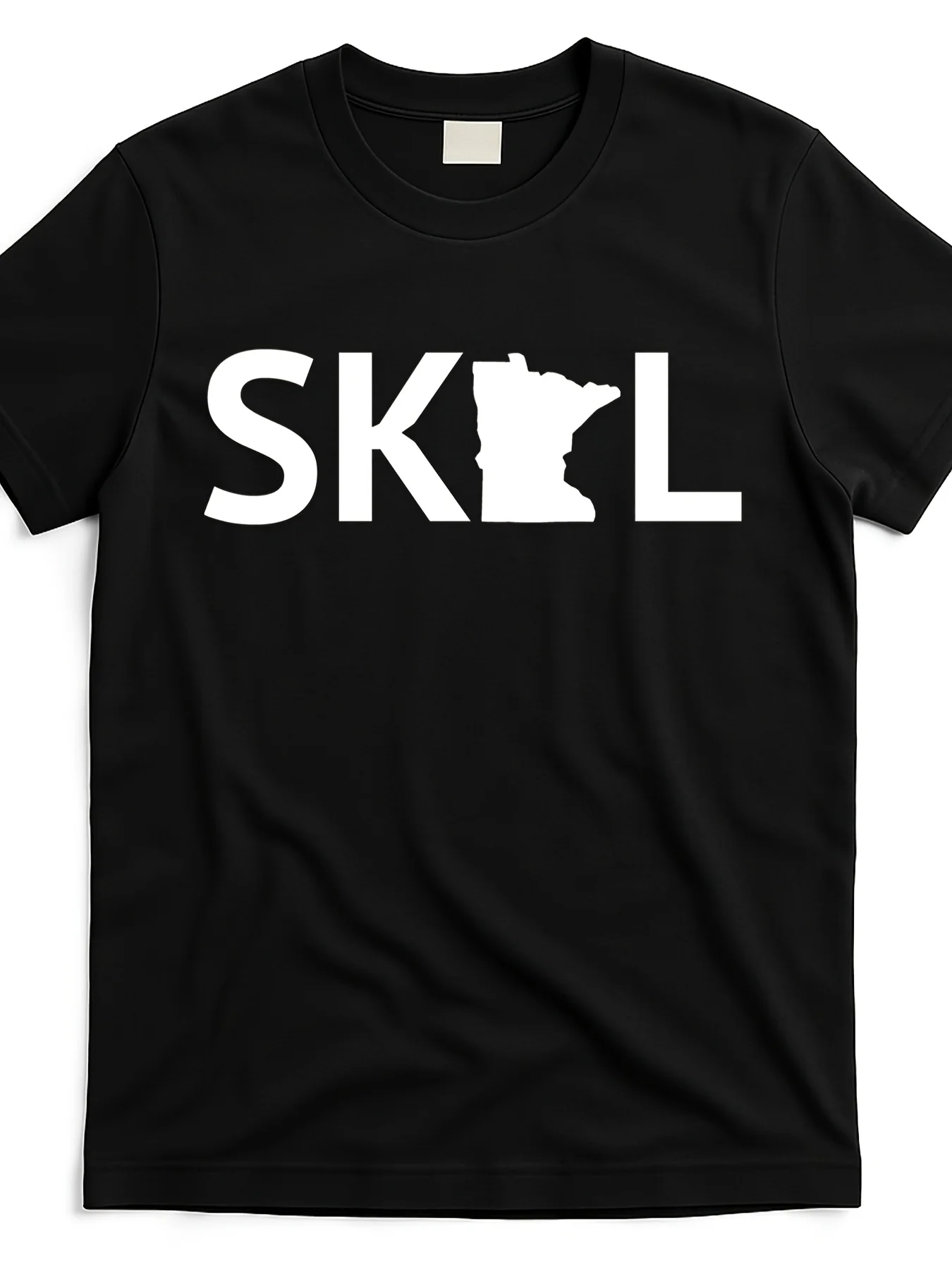 تي شيرت Skol Minnesota Pride للرجال - مخطط ولاية أسود/أبيض، تي شيرت رياضي للمحبيين #1