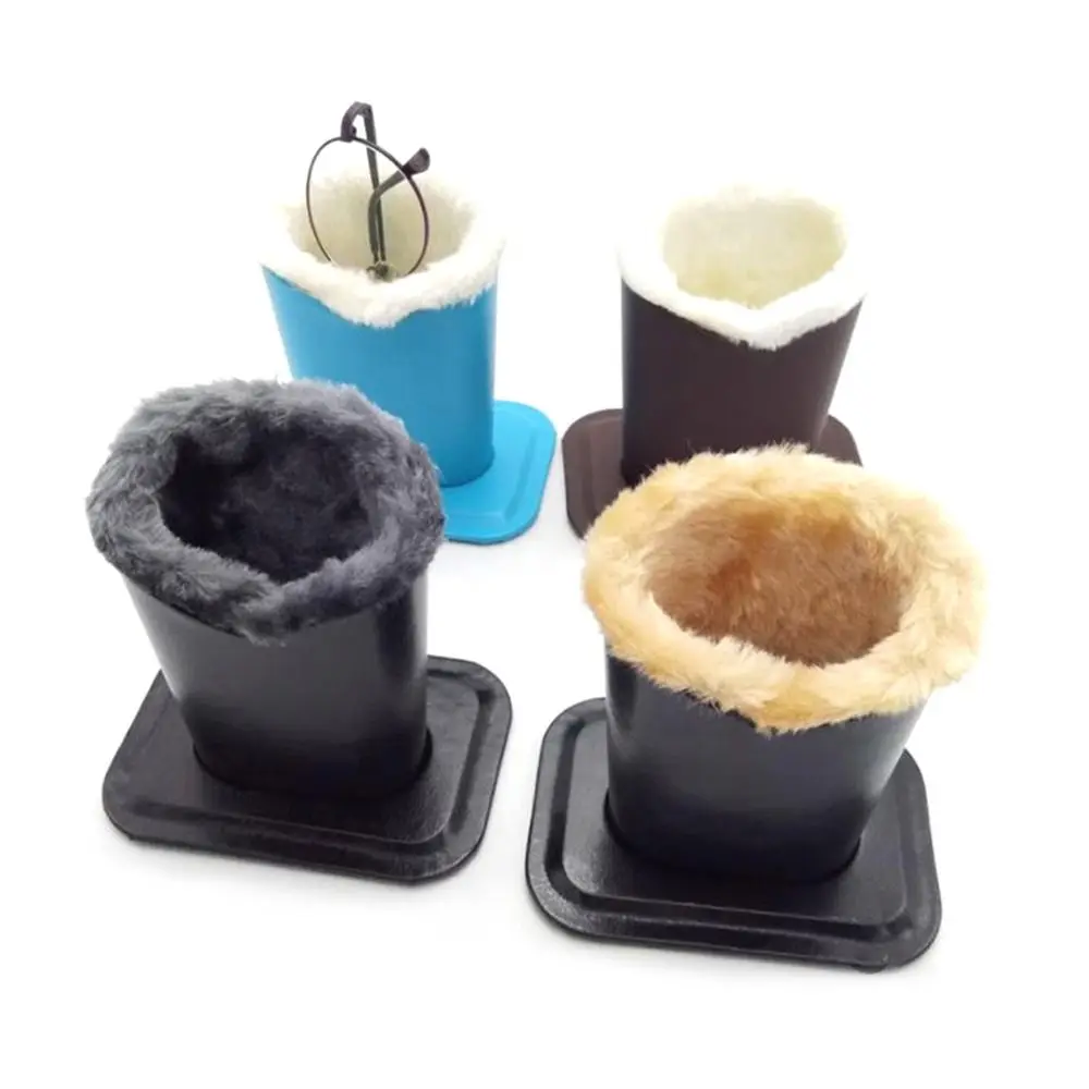 

Travel Portable PU Leather Glasses Box Brush Pot Sunglass Stands Glasses Case Eyeglass Holders