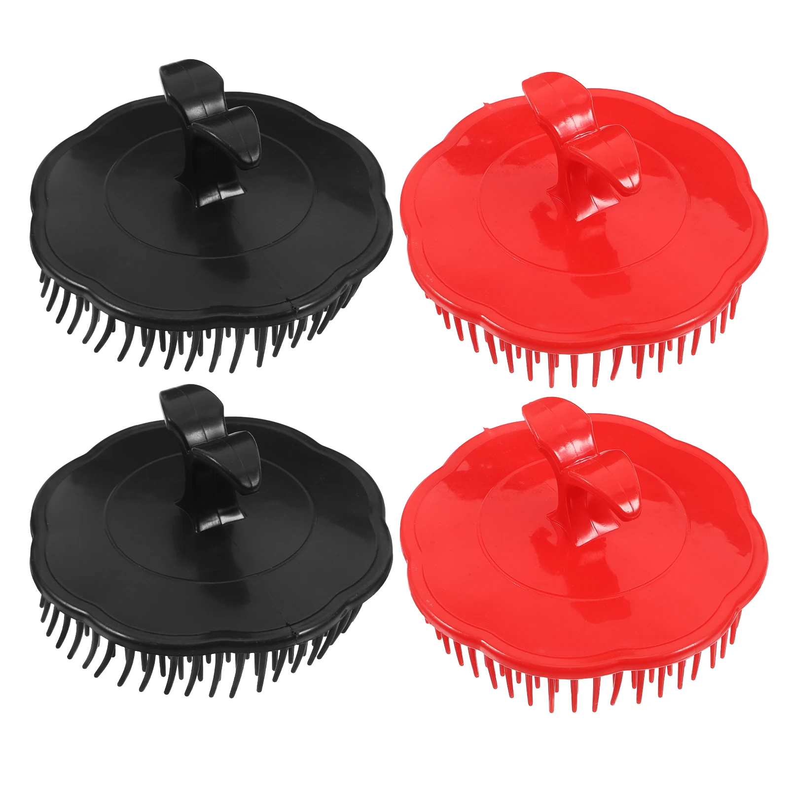 

4 шт., щетка для шампуня, кожи головы для удаления перхоти, скруббер для мытья волос, полипропиленовая расческа, ручной массажный инструмент