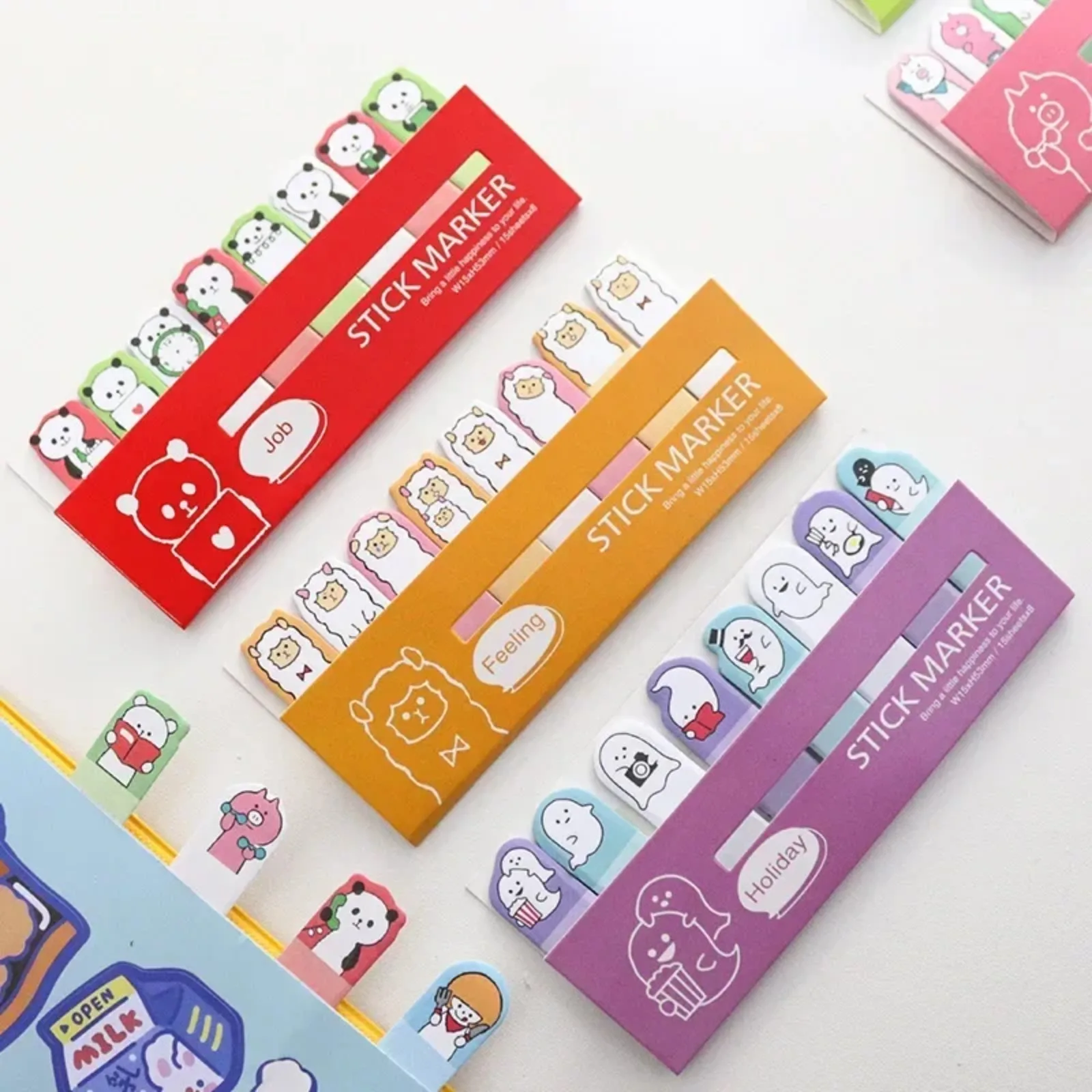 เกาหลีเครื่องเขียนการ์ตูนสัตว์น่ารักนั่ง N ครั้งวางบุคลิกภาพ Mini Note โพสต์ Sticky Notes น่ารักเครื่องเขียนอุปกรณ์