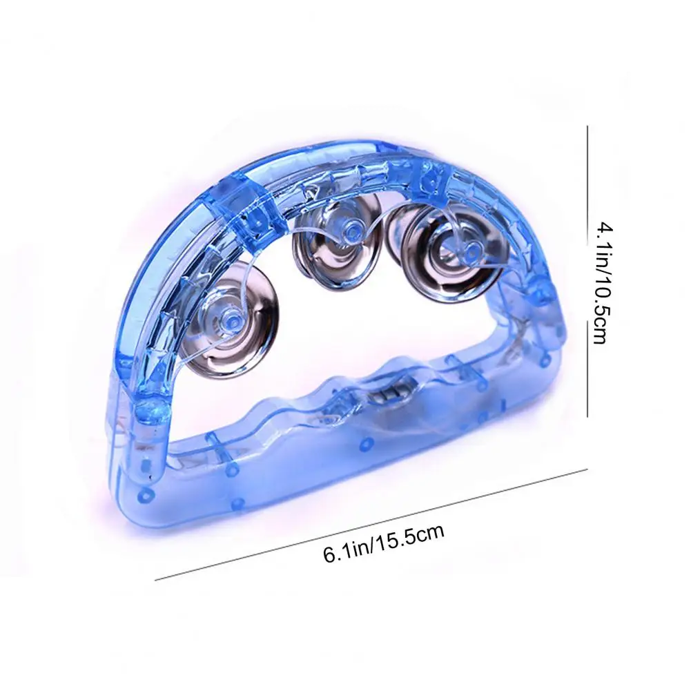 15.5cm LED Tambourine Light Up Musical Flashing Tamborine Toy Handheld Percussion Instrument For Teenagers Wedding Party Favors