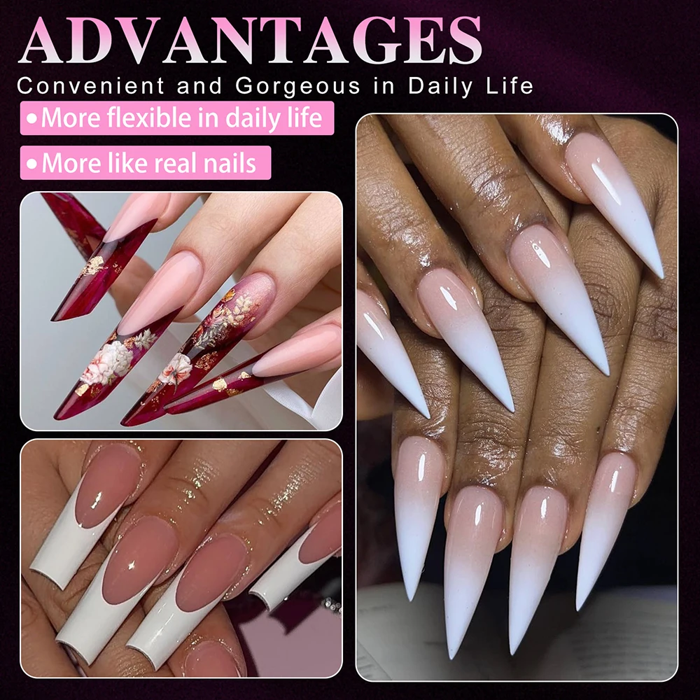 150 قطعة قابلة لإعادة الاستخدام الأشعة فوق البنفسجية هلام مسمار أشكال قالب بناء تمديد نظام الاكريليك المزدوج مسمار قوالب مع مقياس مانيكير ختم للأظافر #5