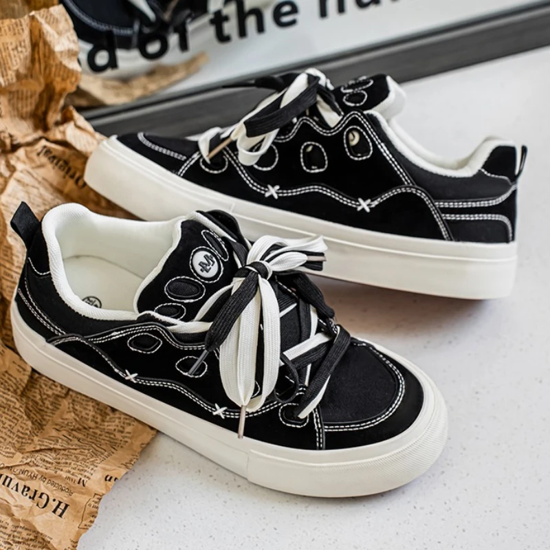 

Мужские всесезонные туфли большого размера на мягкой подошве, противоскользящие, легкие, с низким берцем, круглым носком, на шнуровке, в тон, в шахматном порядке