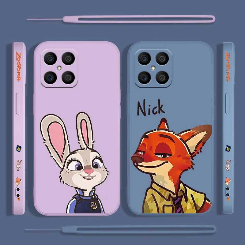 

Disney Zootopia Couples For Honor 60 50 SE 30 30S 20 10X 10i 9X 9C 9S 8A Lite Pro Plus Liquid Left Rope Phone Case