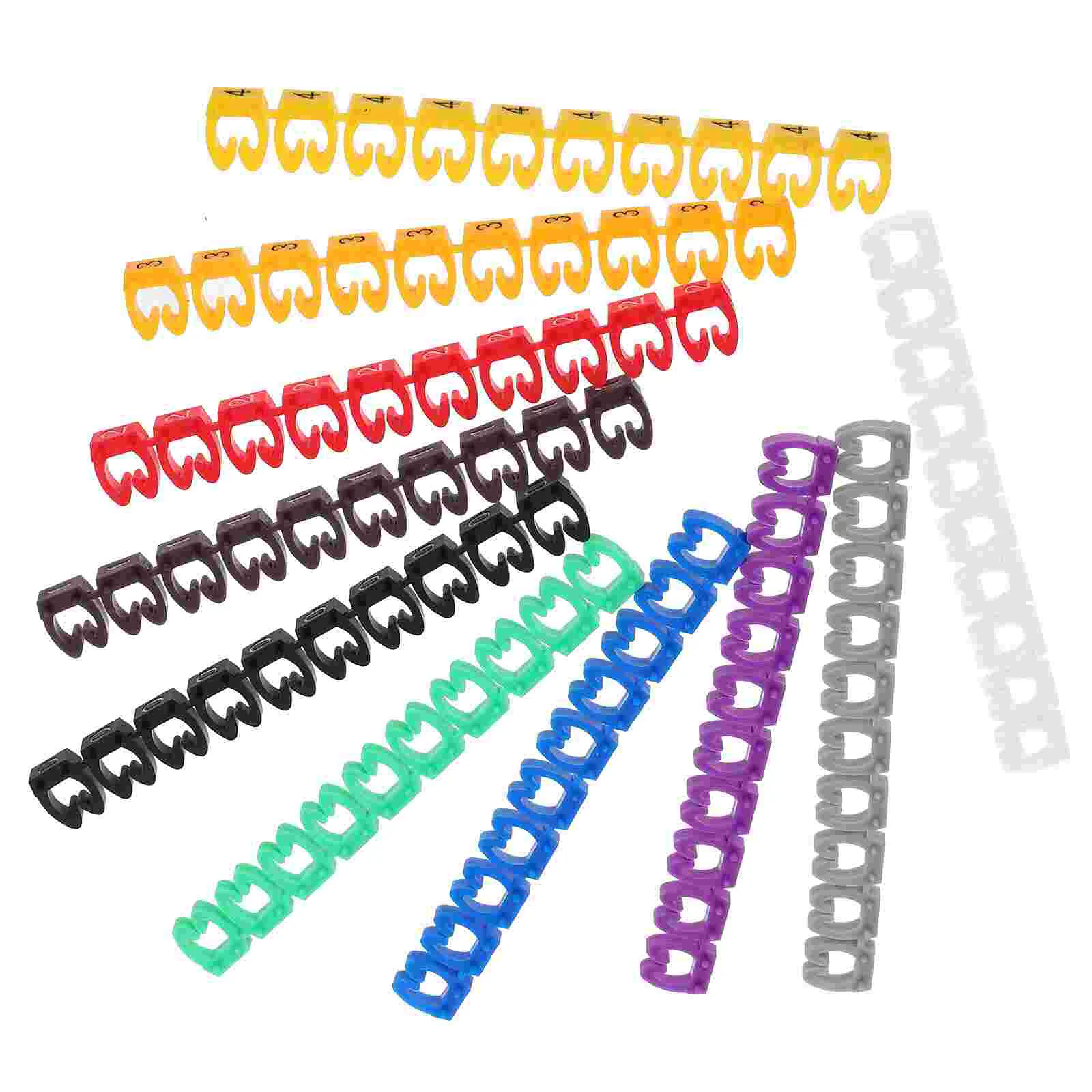 150 Pcs Wire Number Label Cable Identifier Marker Tie Multicolor Markers Labels Double