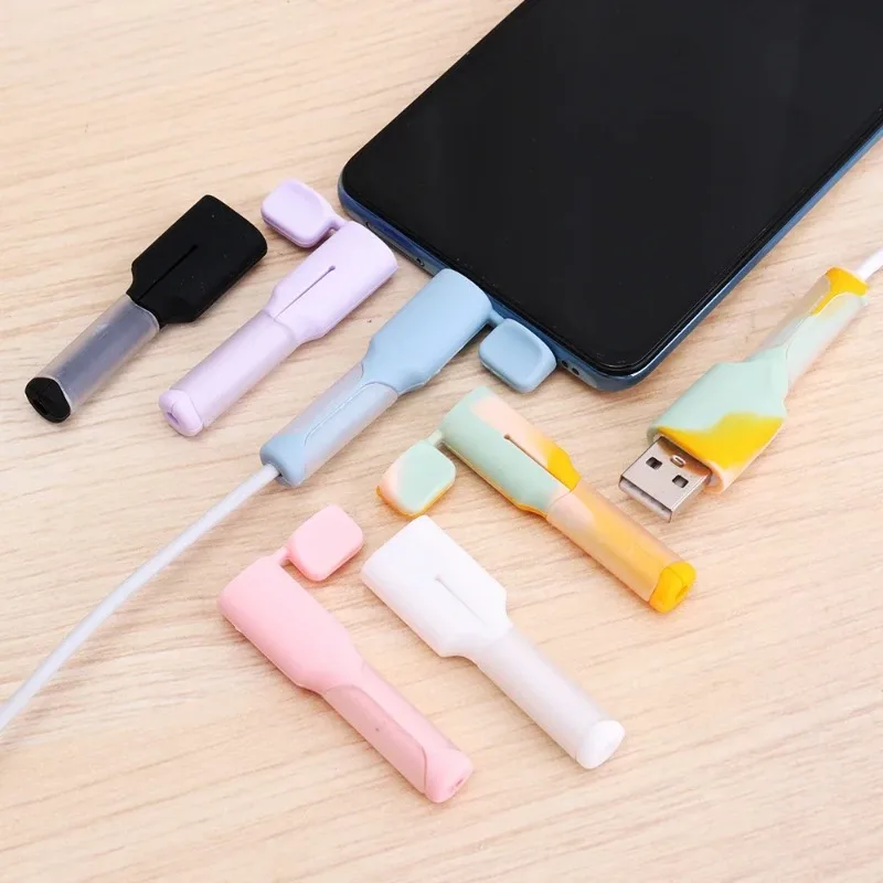 Silicone Charger Cable Winder Protector USB Type C Anti-break Protective Sleeve For iPhone 15 Samsung Xiaomi Huawei Cord Cover