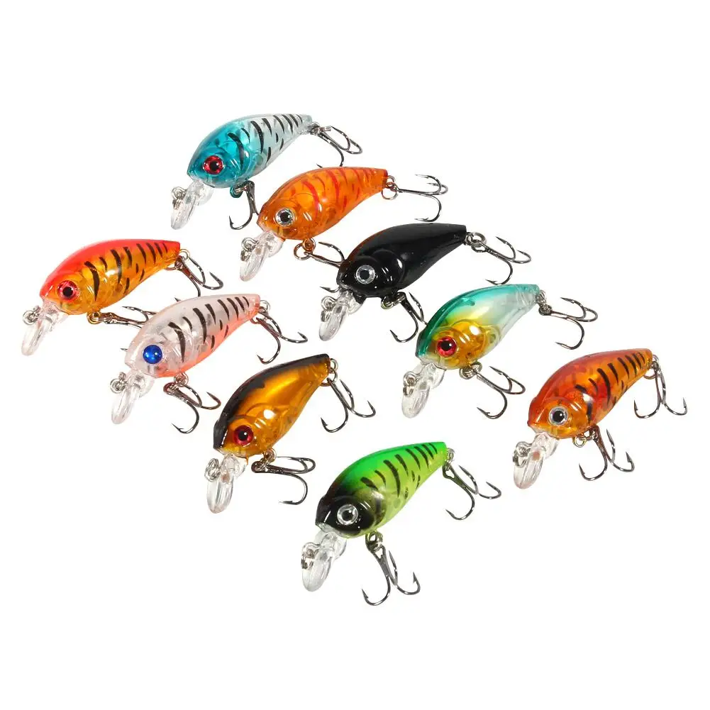 

9pcs Fishing Lures Set - Bass Crankbait for Deep Sea & Trout Tackle Accessories 4.5cm/4g - Durable Plastic