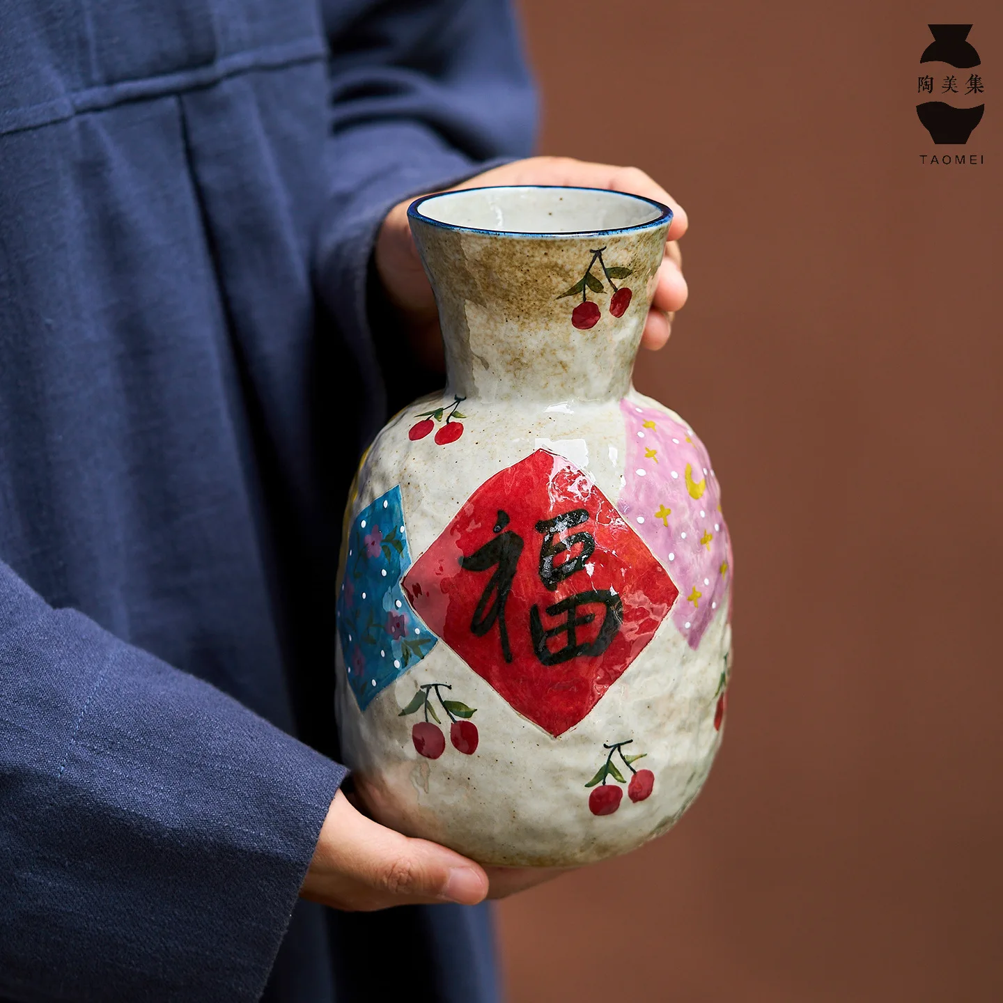 

Vintage Ceramic Vase Nordic Style Hydroponic Floral Flower Pot Living Room Table Decor Handmade Porcelain Jar Home Decoration