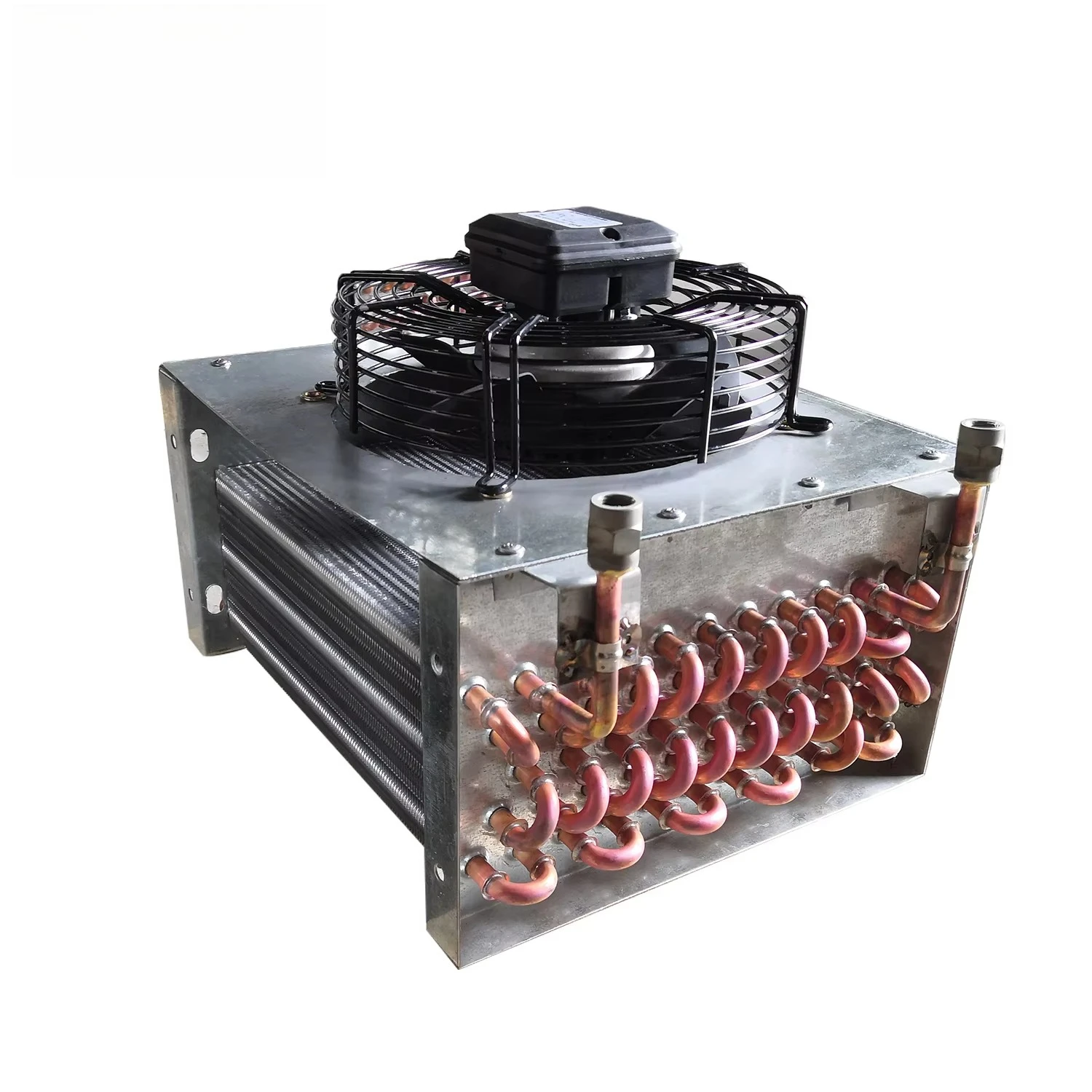 Industrial Air Heater With Fan Finned Tube Heat Exchanger Hot Water Steam Air Cooling Heating Unit