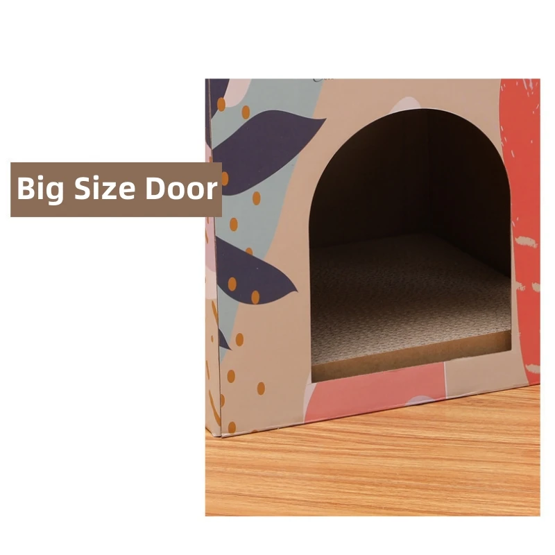 Cat Scratching Pad Double Layer Pet Cat House for Indoor Cat Condo Hard Corrugated Paper Cat Scratch Board Grinding Claw Toys