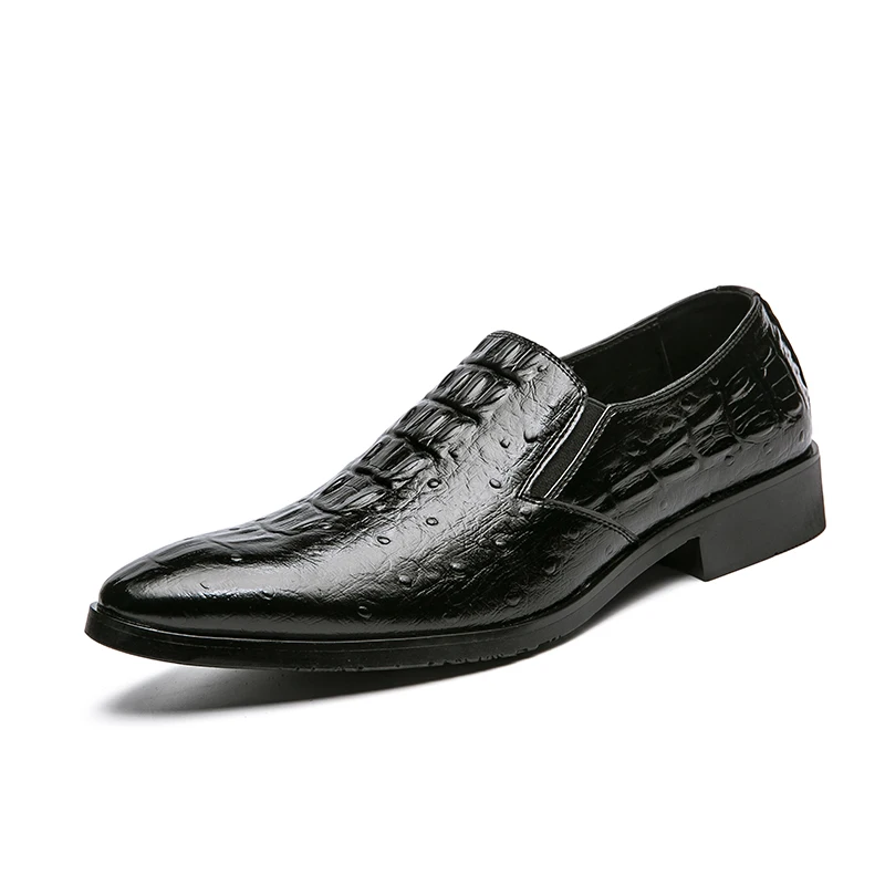 

2023 new British style Luxury brand men's cowhide business casual formal pointed shoes Comfortable Leather shoes for men