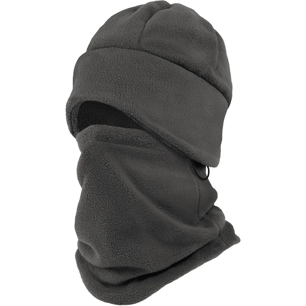 

Winter Beanie Hat Scarf Set with Ear Flaps for Men Women Knit Fleece Lined Skull Cap Windproof Neck Warmer Gaiter