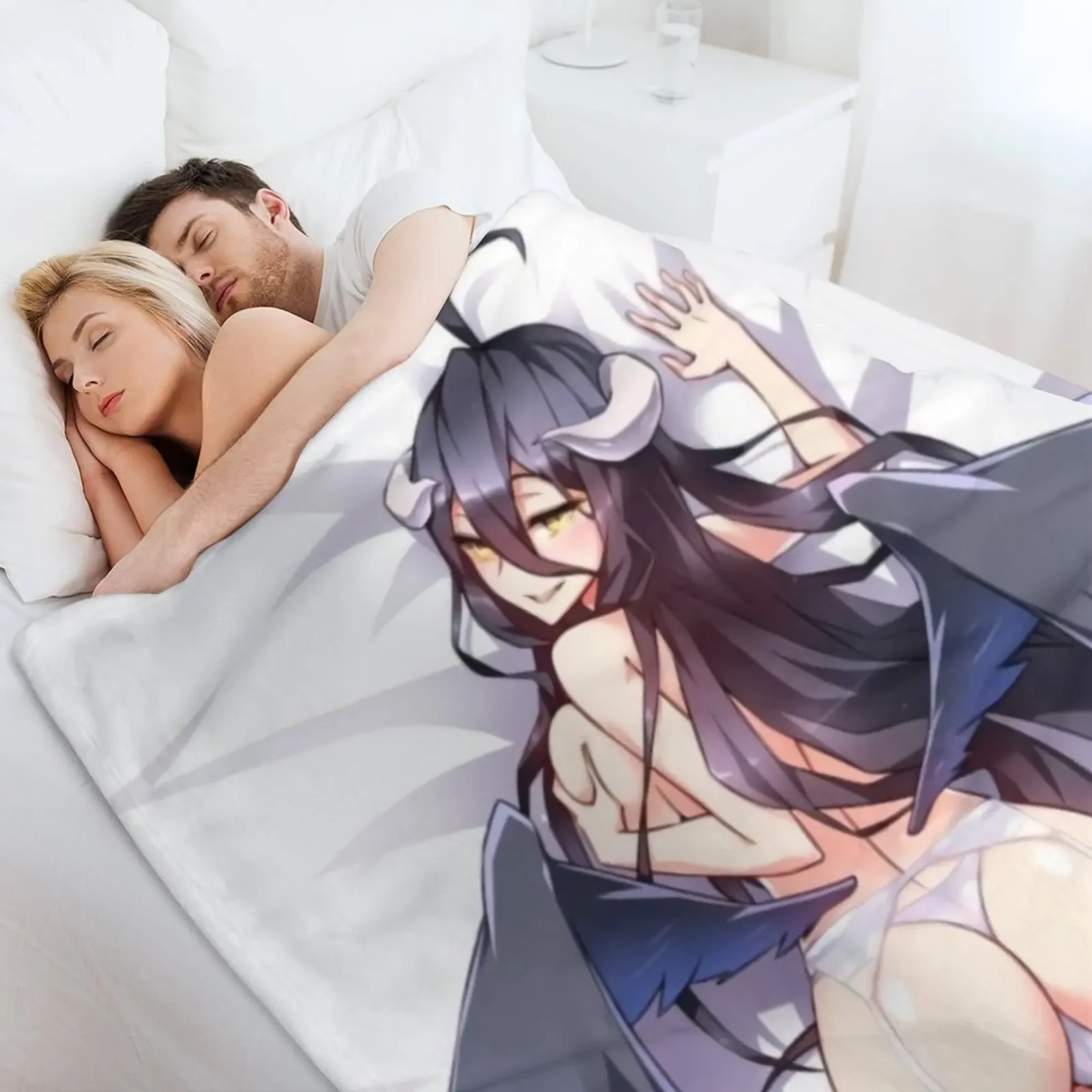 Selimut Lempar Gadis Anime Seksi Selimut Pantai Kotak-kotak Besar Bergerak