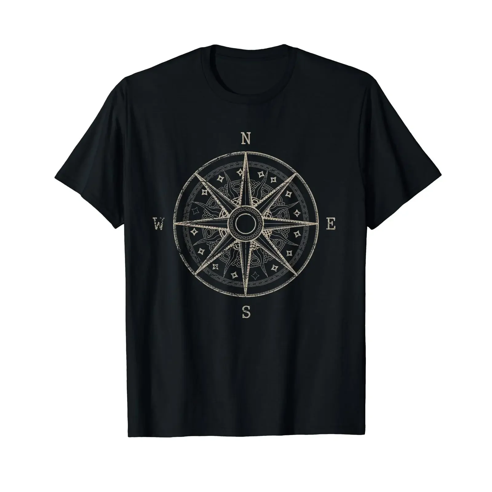 Ocean Compass Sailing Boat Captain Sailor T Shirt vintage Washed designer clothes Casual Stretched fashion Slightly Unisex