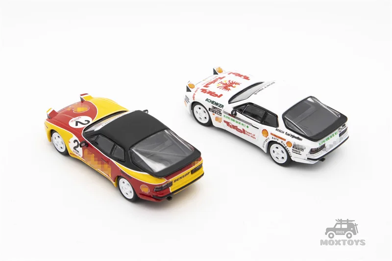 Spark x Tiny 1:64 944 Turbo Cup Combo - Turbo Cup #2 & Adler Von Tirol (Upright headlights) Diecast Model Car