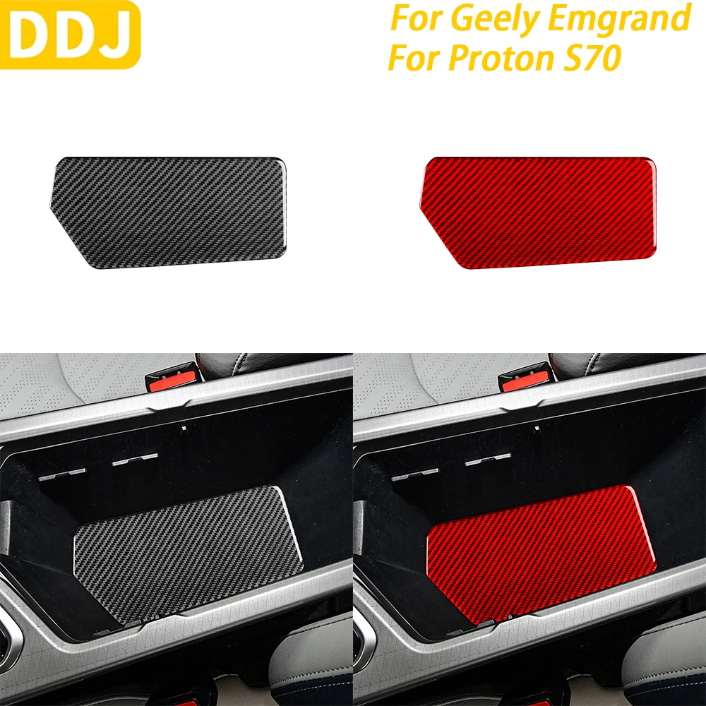 

For Geely Emgrand 2022-2025 For Proton S70 2021-2024 Carbon Fiber Center Armrest Storage Box Trim Cover Car Accessories Sticker