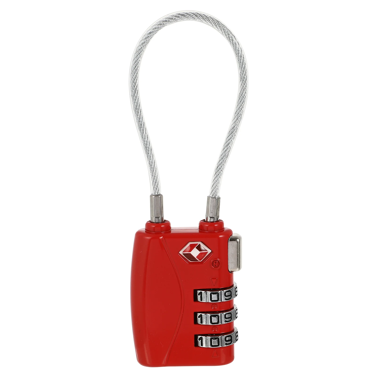 

TSA Approved 3 Combination Lock Red 6x3cm Durable Material Resettable Password Luggage Padlock for Suitcase Toolbox Locker
