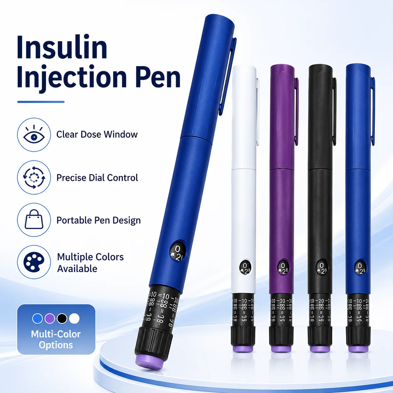 10PCS D3 Disposable Insulin Injection Pens 60IU Compatible with Universal 3ML Cartridges Portable Magic Beauty Injection Pen
