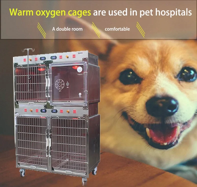 Pet  warm  cages stainless steel vet cages for cat dog veterinary hospital and  with warm function