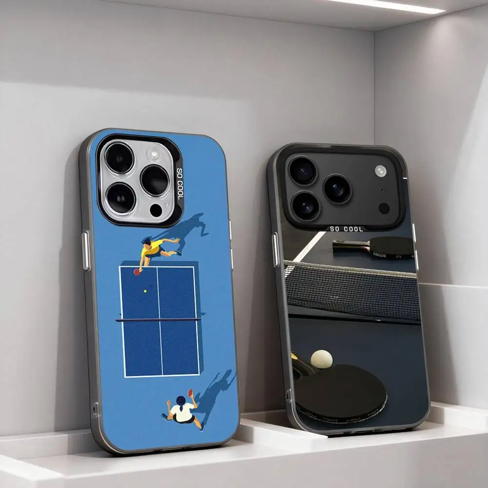 

Table Tennis Racket Cool Phone Case For iPhone 17,16,15,14,13,12,11,Pro,XS,Max,Plus,Mini,SE4,E IMD Matte Black
