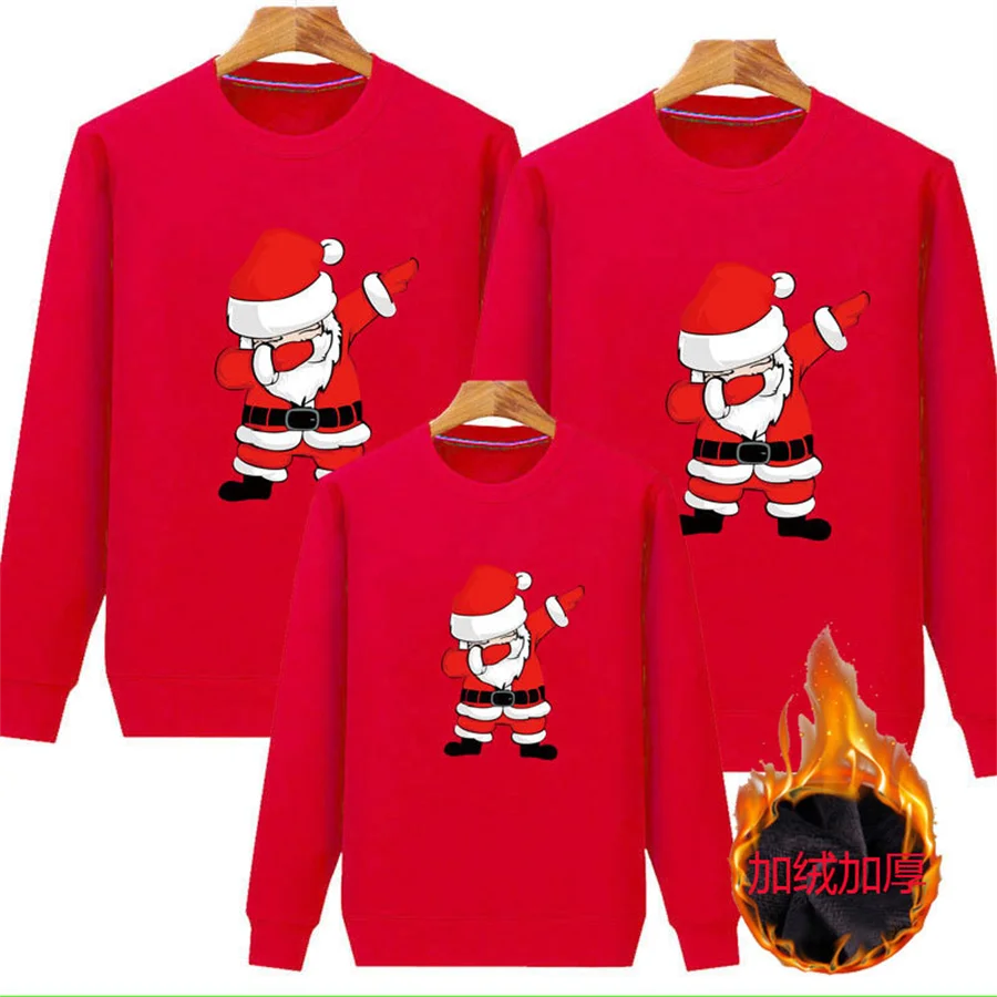 Fashion Christmas Sweaters High Quality Sweatshirt Tops Christmas Pajamas Family Mother Baby Daughter Cotton Matching Clothes