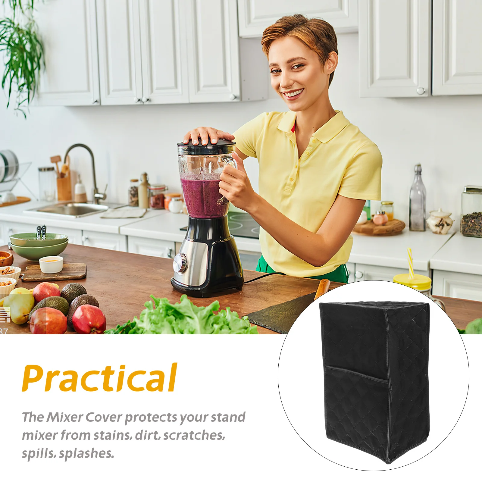 

1pc Cover With Pocket For Kitchen Mixer Reusable Protective Sleeve Dust Cover Appliance Case Household Mixer Protector Kitchen