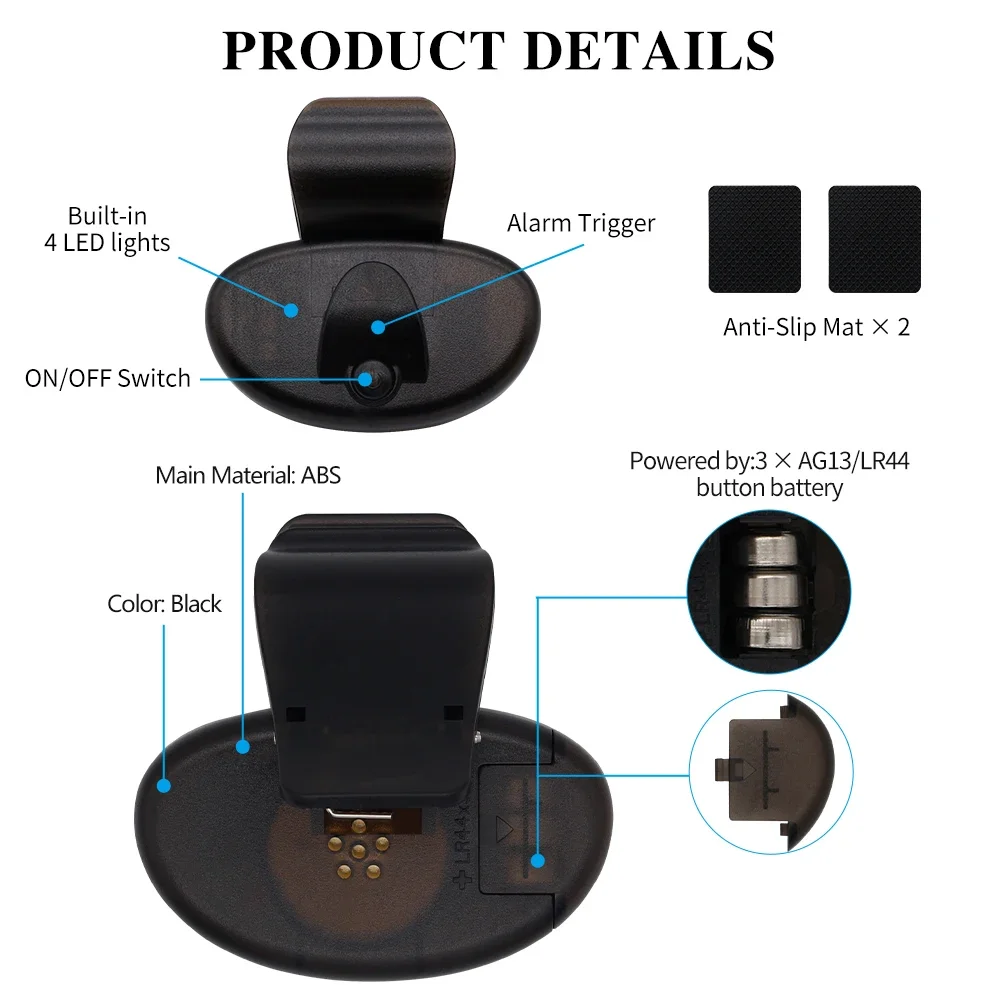 New Fishing Bite Alarm Electronic LED Light Bite Sound Alarm Set Buzzer Alert Bell Clip On Fishing Rod Indicator With Battery