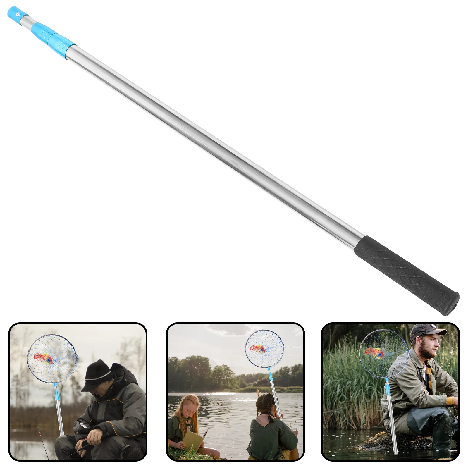 

Telescopic Fishing Net Rod Stainless Steel Portable Crawfish Trap Support Rod For Shrimp Fish Lobster Crab Fixator Fishing