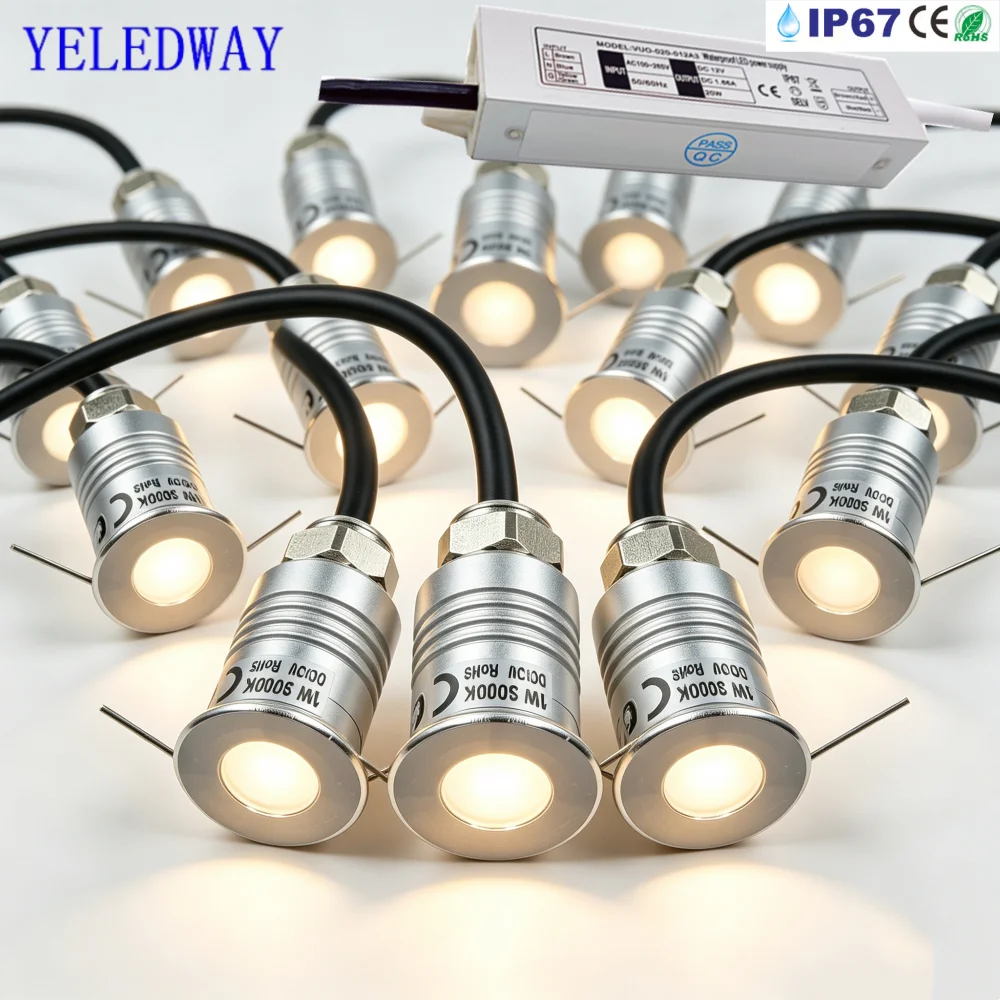 Deck Step Light - 1W Garden Stairs Light 12V IP67