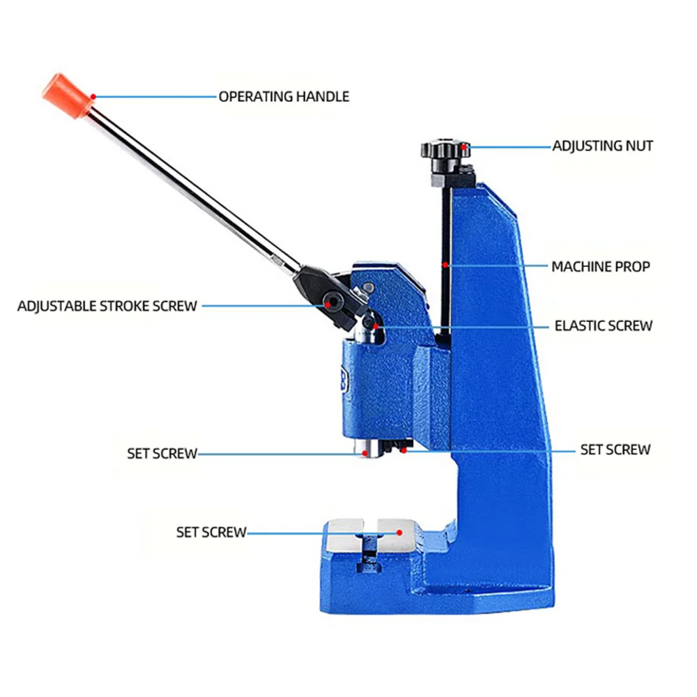 J03-0.4A Piccola pressa manuale Punzonatrice manuale da tavolo Punzonatrice nominale 4KN Punzonatrice per birra a mano