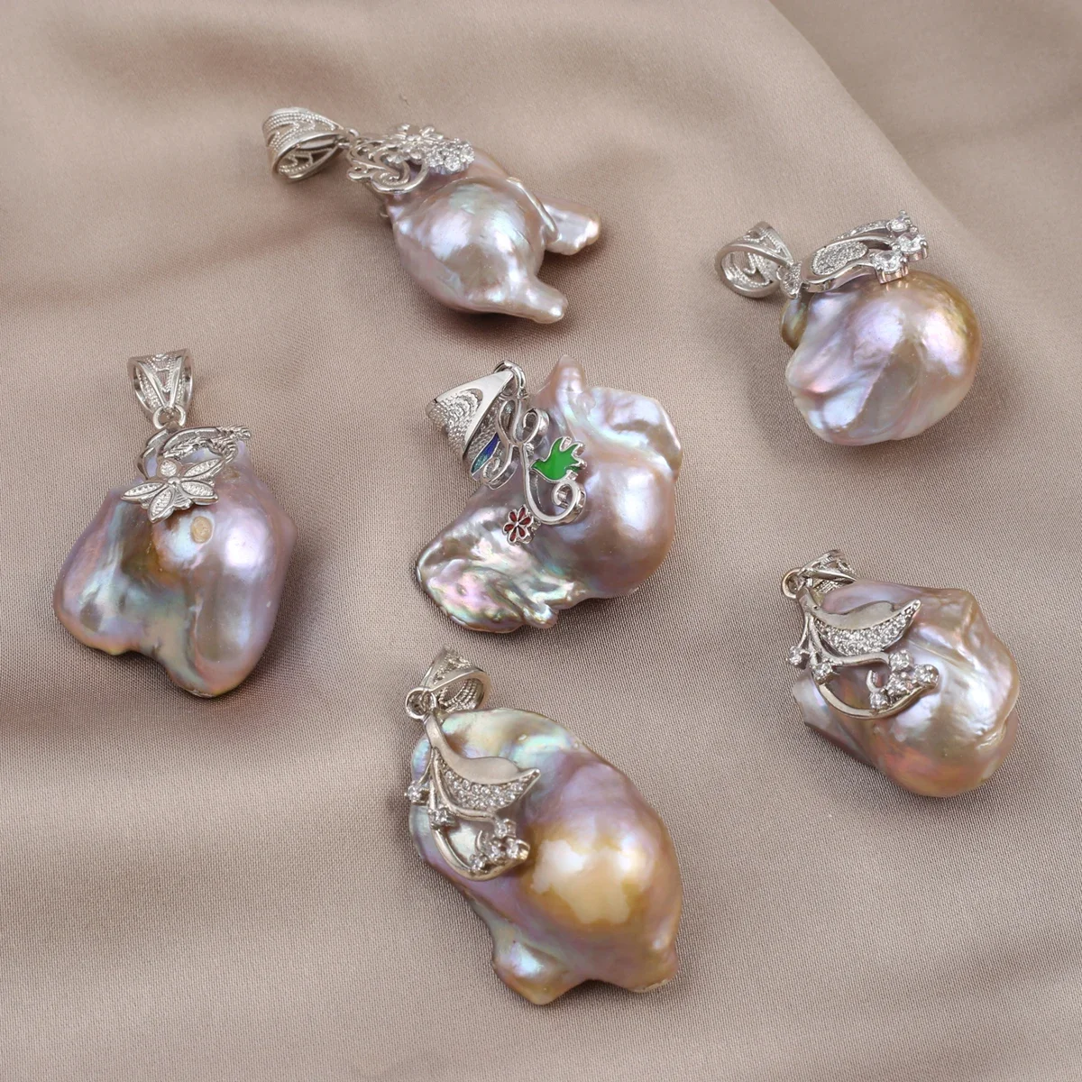 1PC Natural Pearl Pendant Irregular Natural Baroque Pearl Pendant Charm for Making DIY Jewelry Necklace Accessories 30x20mm