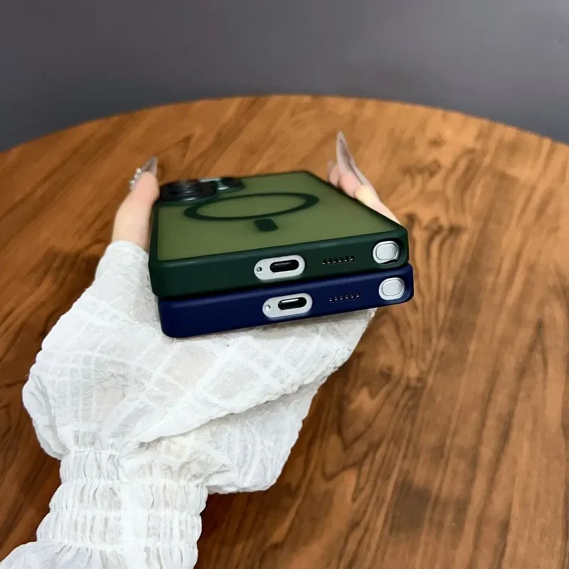 Magnetic Luxury Matte Translucent Armor Shockproof Case For Samsung Galaxy S26 S25 S24 Ultra Plus Magsafe Wireless Charge Cover - náhled 6