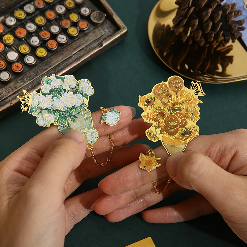 قطعة واحدة من الإشارات المرجعية المعدنية الرائعة ذات المظهر الزهري الرومانسي مناسبة لطلاب القراءة لعشاق اللوازم المكتبية المدرسية