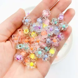30pcs 12mm Matting Acrylic Flowers Beads Sunflowers Spacer Beads Findings Charms For Jewelry Making Diy Handmade Accessories
