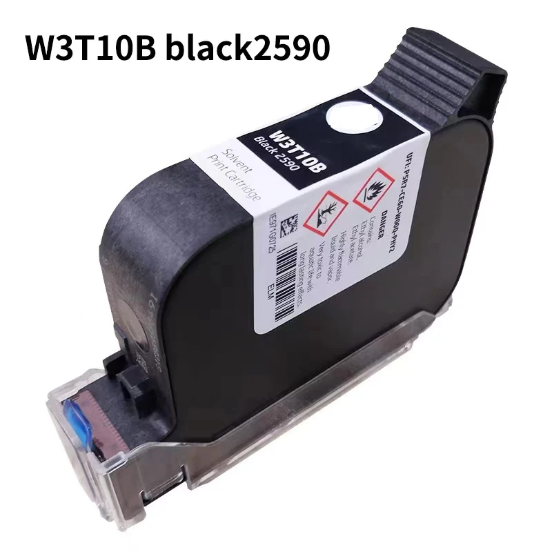 Yaomatec W3T10B 2590 High Adhesion Compatible Quick Fast Dry Eco Solvent 12.7mm Handheld Online Inkjet Printer Ink Cartridge