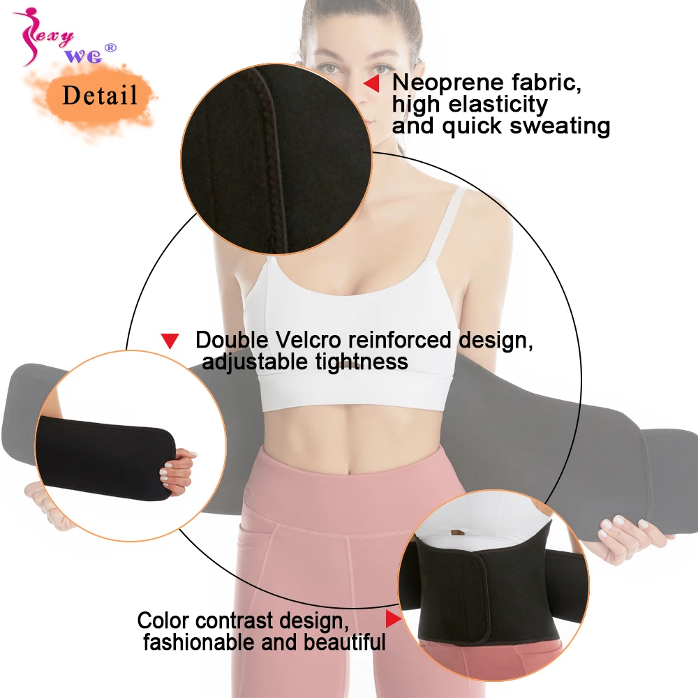 SEXYWG Women Waist Trainer Belt for Slimming Girdle Strap Weight Loss Belly Band Corset Waist Cincher Neoprene Body Shaper Gym