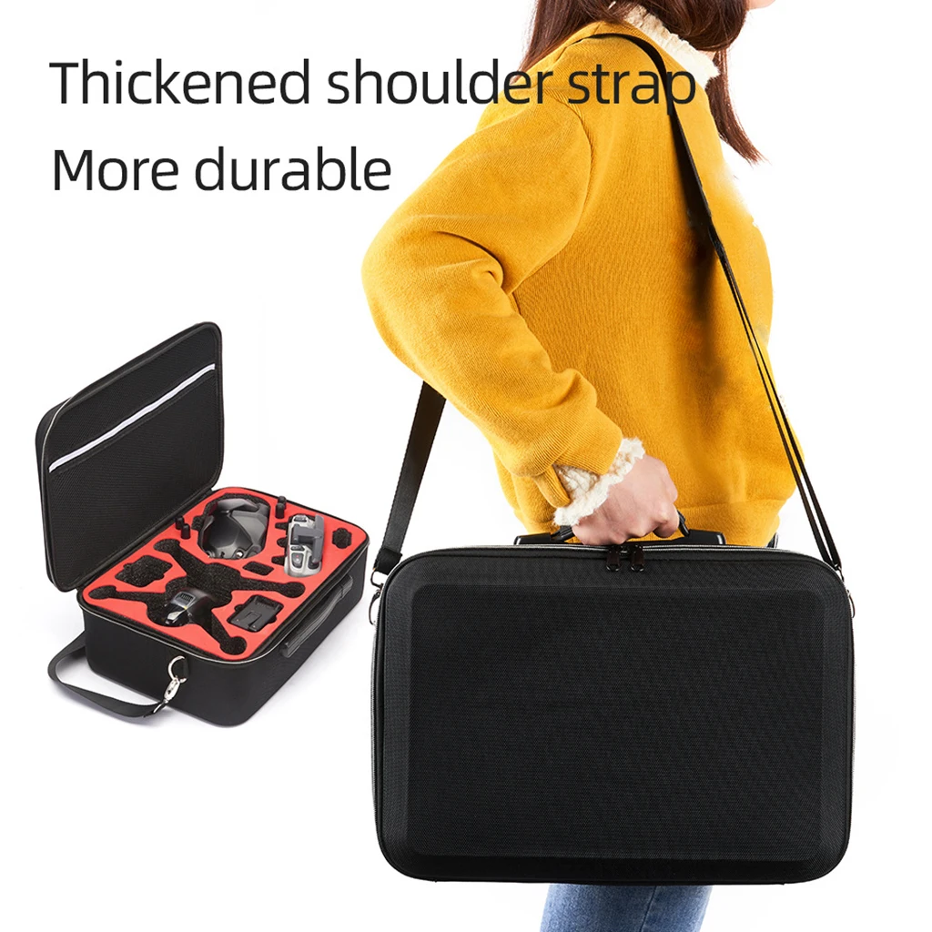 Portable Drone Storage Carry Case Shoulder Bag Quadcopter Travel Handbag Hard Shell Waterproof for DJI FPV Combo RC Drone