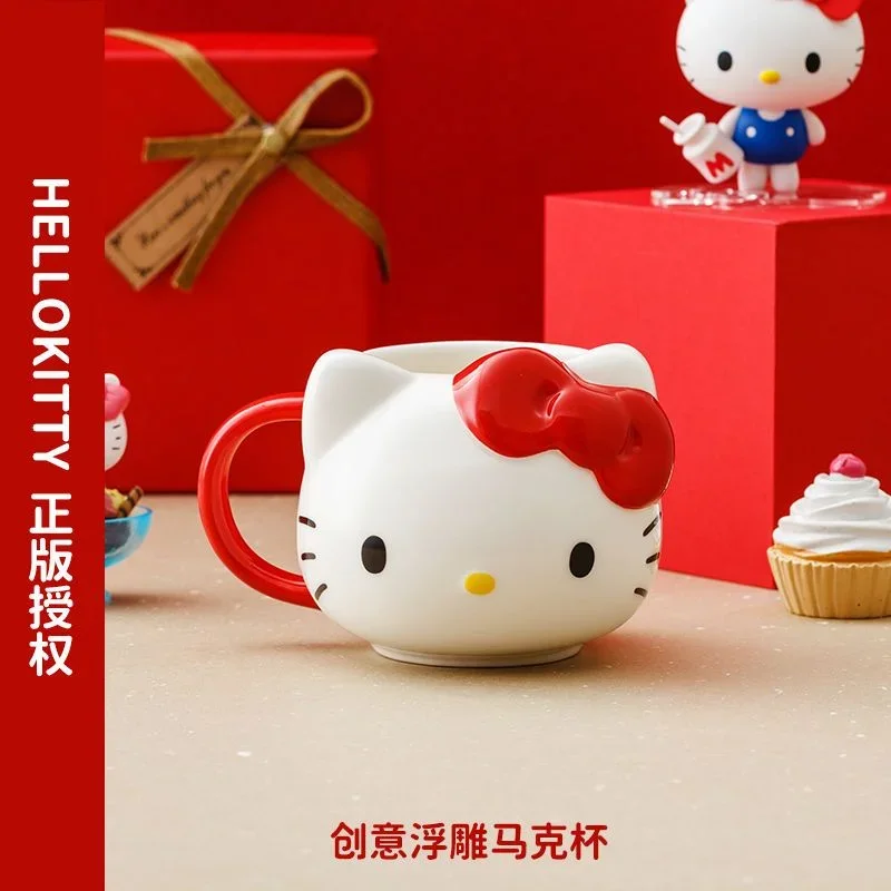 Hello Kitty My melody Kuromi KEROKERO KEROPPI mug ceramic anime three-dimensional cup ins high-value personalized water cup gift