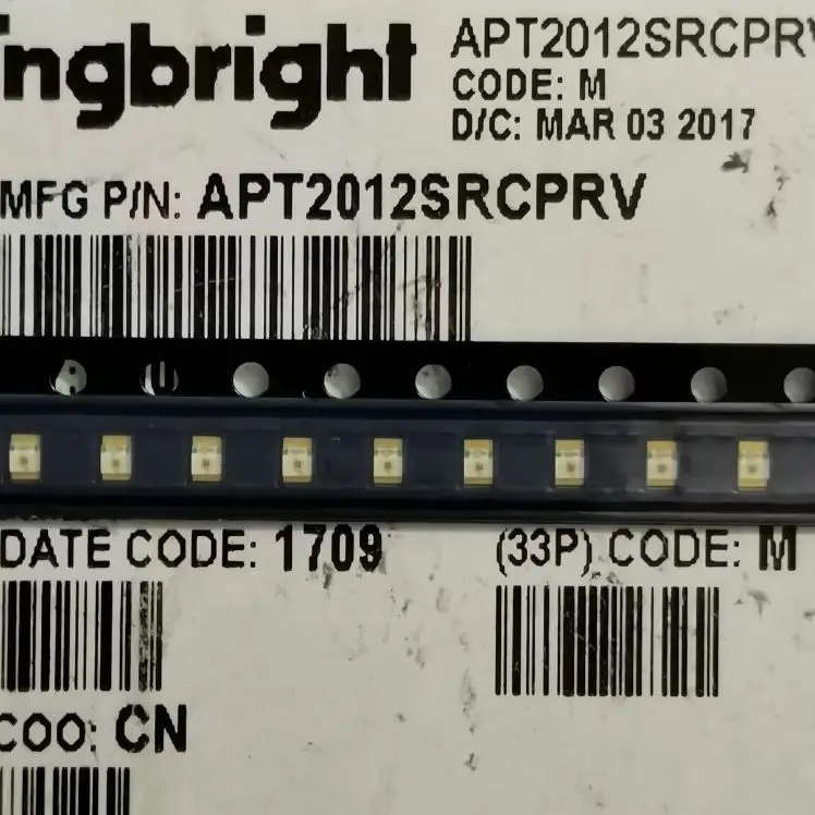 

50Pcs/APT2012SRCPRV 0805 (2012) SMD LED Highlight Red Indicator