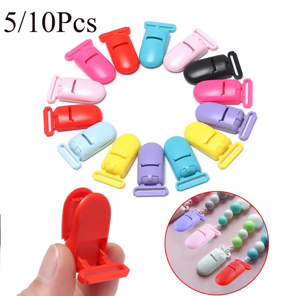 5/10Pcs Colorful  Craft Nipple Clasps DIY Pendant Soother Chain Pacifier Clip Baby Teethers Dummy Holder